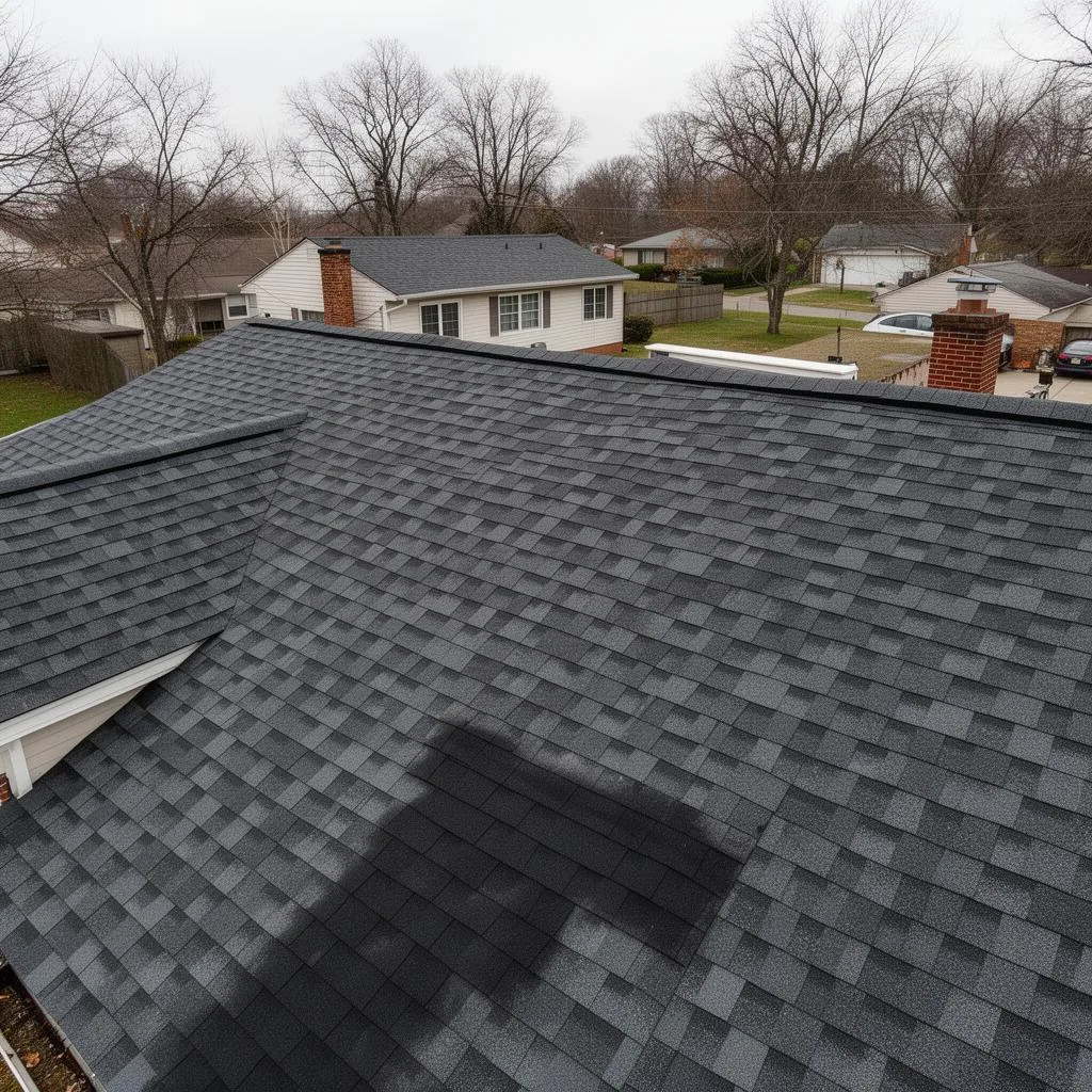 Drone roof inspection in Garland, TX